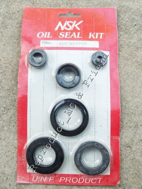 Oil Seal Kit (6 Pcs. : Set) Brand New Fits Suzuki GP100 GP125