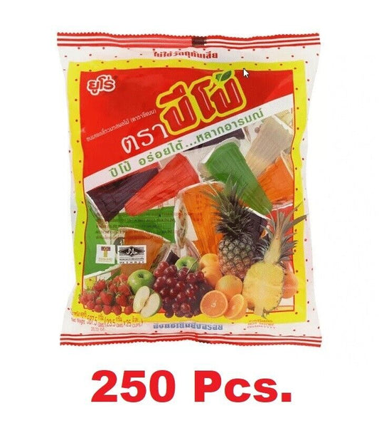 PiPo Jelly Fruit Thai jelly Snack Smoothie Beverage, dessert, ice cream 250 Pcs