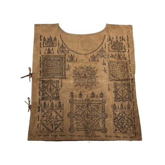 Pha Yant Shirt Talisman LP Jat Mantra Wat Bang Krabao Temple Thai Buddha Amulet