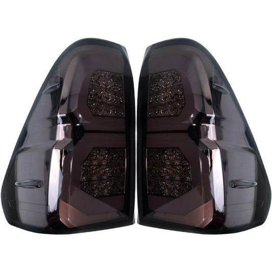 Tail Light Lamp Dark Black Smoke Lens LED For Toyota Hilux Revo SR5 2016-2022