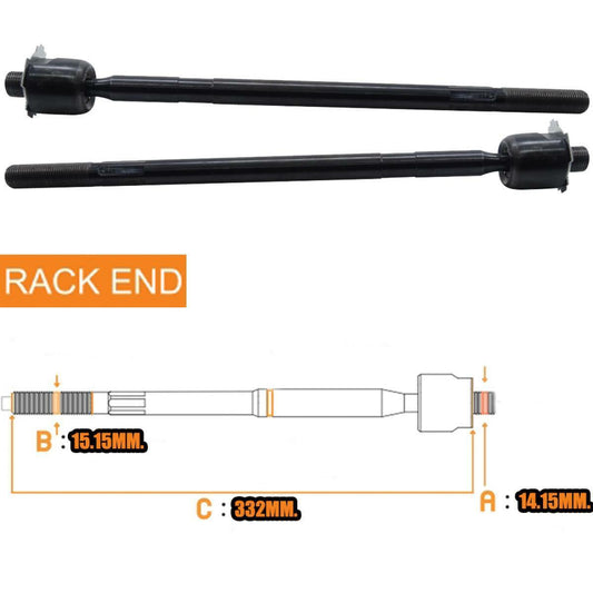 2x Steering Rack End For Toyota Camry SXV20 1992-1999 Sedan