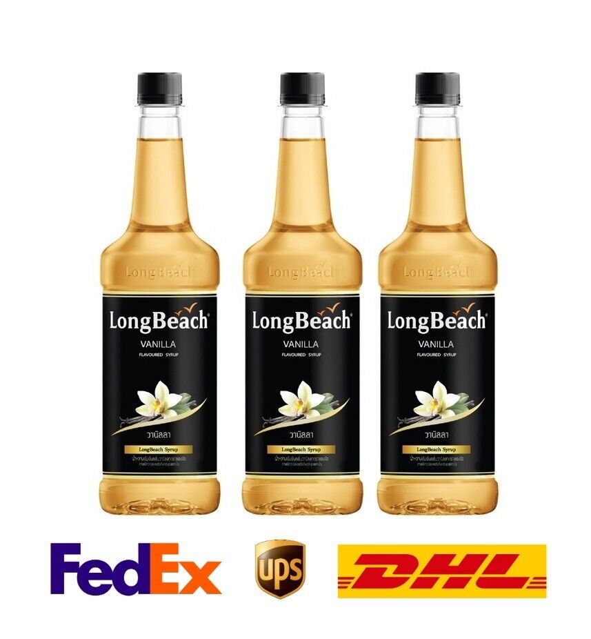 3xLongBeach Vanilla Syrup concentrated nectar mixed drink Cafe Restaurant Party