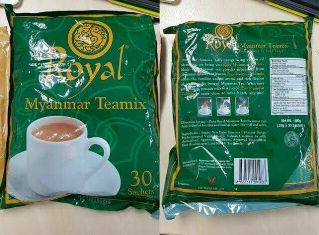 Burmese Teamix Royal Myanmar Tea Milk 3 In 1 instant 30 sachets