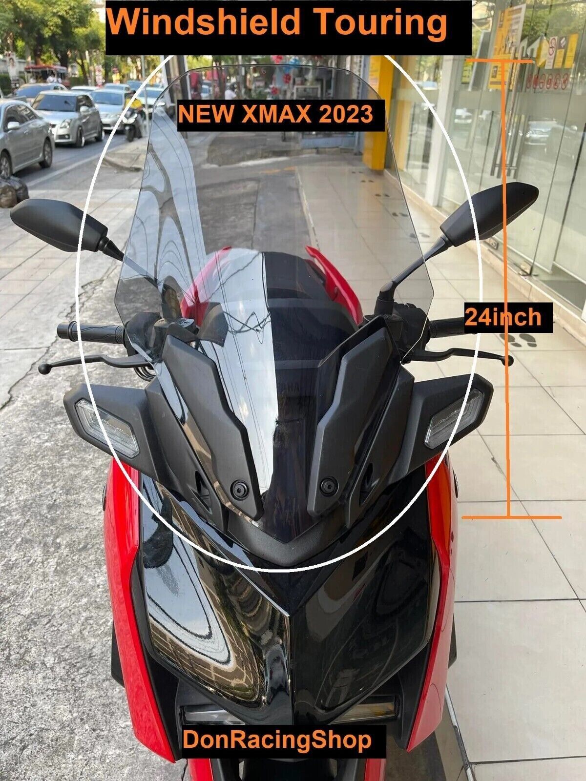 For New Yamaha 2023 XMAX 300 XMAX300 XMAX-300windshield Windscreen Touring 24"