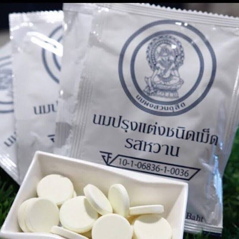 100 X Candy Thai Royal Chitralada Milk Tablet Sweet Natural Tasty Flavour 25 g