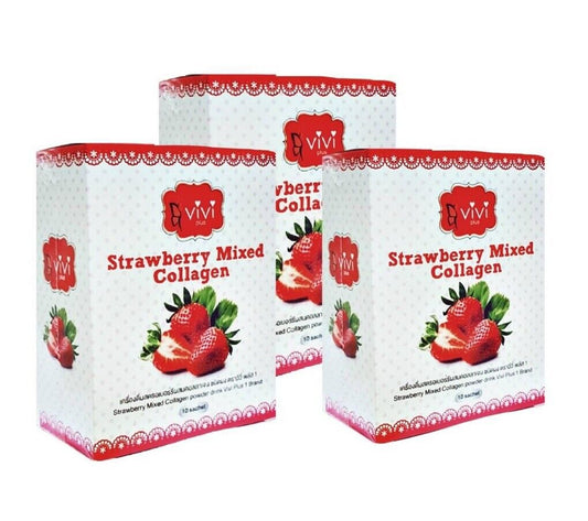 3X Strawberry Mixed Collagen Fruit Drinks Weight Management Diet Fat Burn Slim