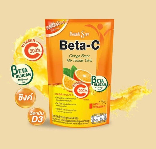 Beta-C Orange flavor Mix Powder Drink High Vitamin C delicious fresh 24 sachets