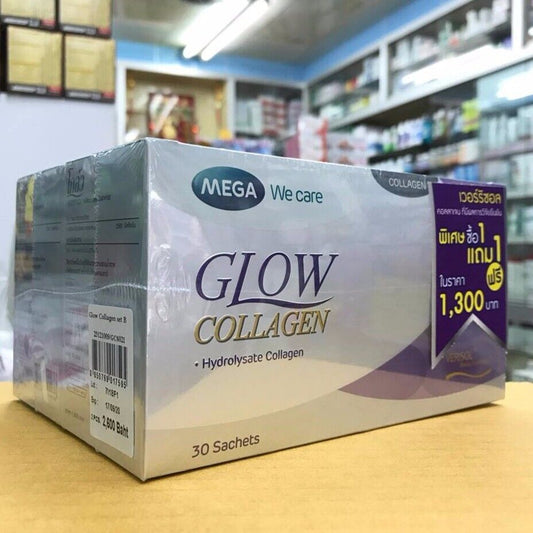 Mega We Care Glow Collagen Reduce Wrinkles dark spots Skin Clear whitening