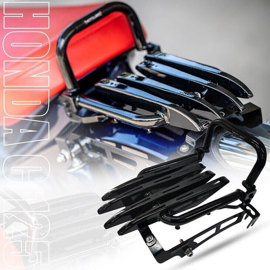 REAR BLACK LUGGAGE GRILLE CARRY RACK BACKREST BAR FOR HONDA SUPER CUB C125 18-23