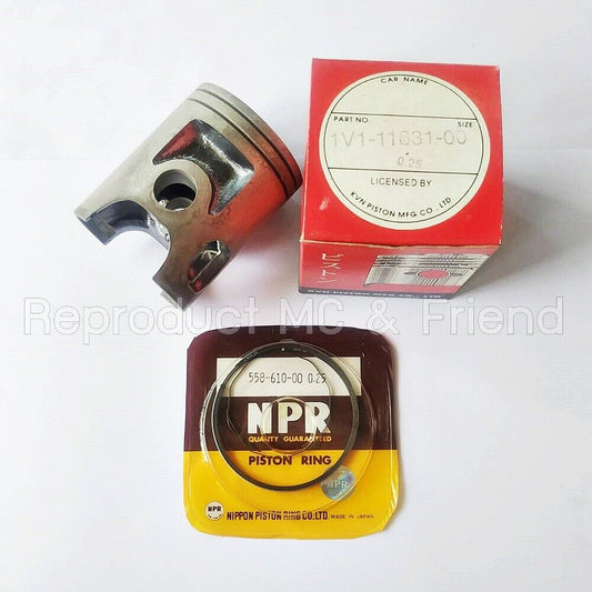 Yamaha RX100 Piston & Ring Set OS 0.25 (Diameter = 52.25mm.) New