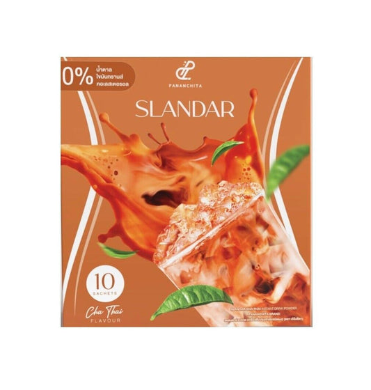 Slandar Cha Thai Instant Thai Tea Drink 0% Sugar Burn Slimming 20 sachets