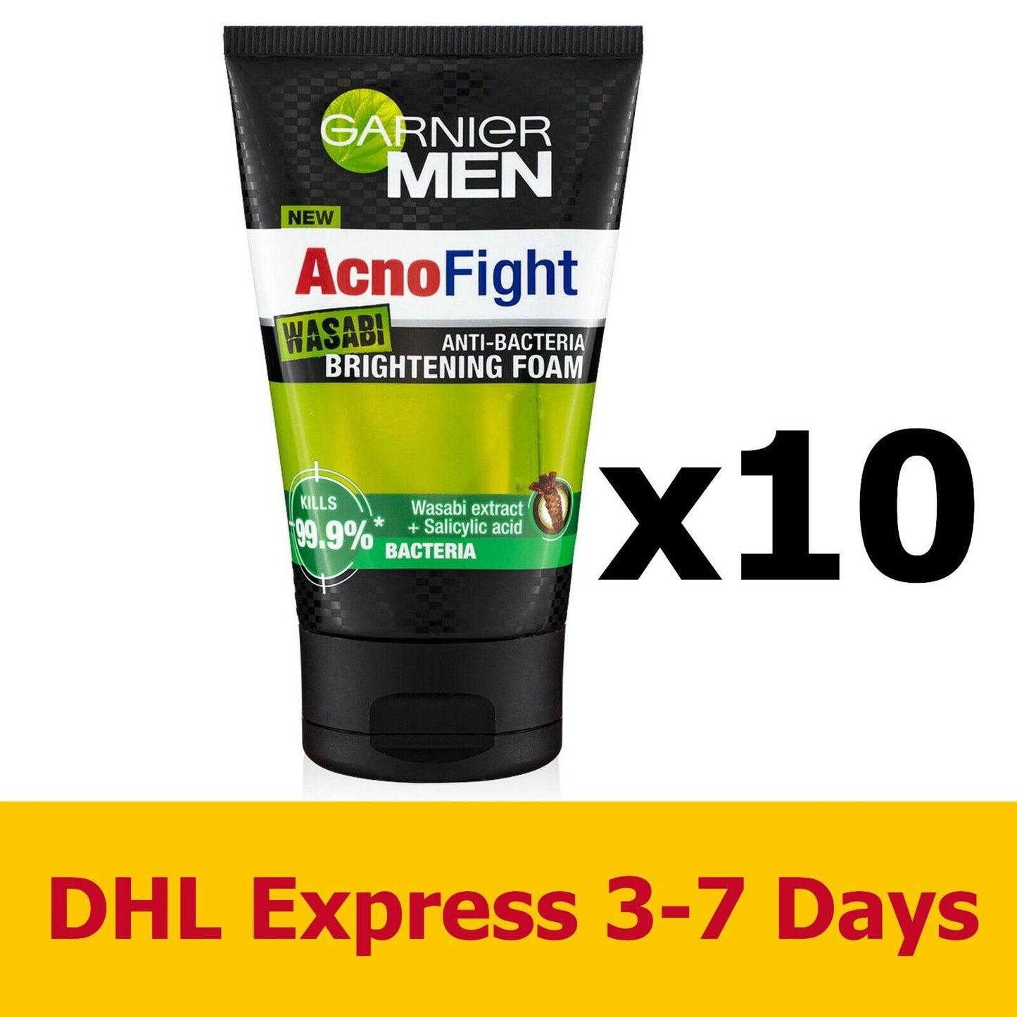 10x100ml Garnier Men Foam Acno Fight WASABI Foam Face wash Acne Oil Control Skin