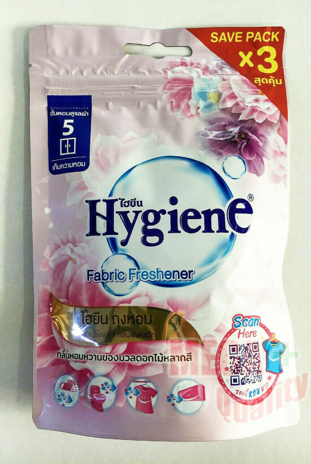 Hygiene Pink Sweet Fabric Toilet Car Freshener Fresh Scented Pouch Bag Save Pack