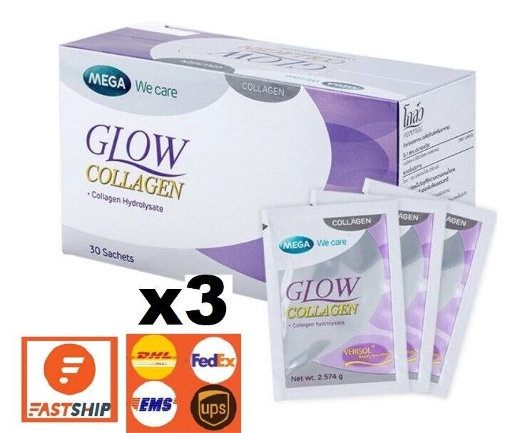 Mega We Care Glow Collagen Reduce Wrinkles dark spots Skin Clear whitening