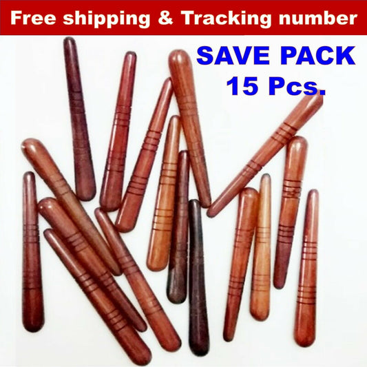 15x Thai Massage Therapy Foot Reflexology Relaxation Wood Stick Massager Set