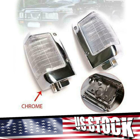 US stock Chrome Parking Corner Side Marker Signal Light Lamp for 90-97 D21