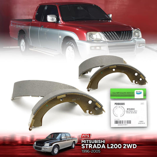 Rear Prima Bendix Brake Shoes 4PCs For Mitsubishi L200 Strada 2WD 1996-2004