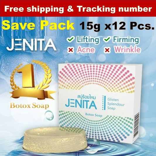 12x Jenita Silk Thread Soap Smooth Reduce Wrinkles Brighten Skin Tighten Pores