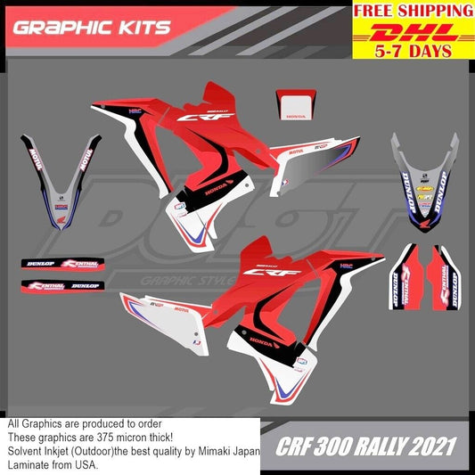 X9 Stickers Kit For Honda CRF 300 Rally 2021 Motocross Graphics Bike Decals crf