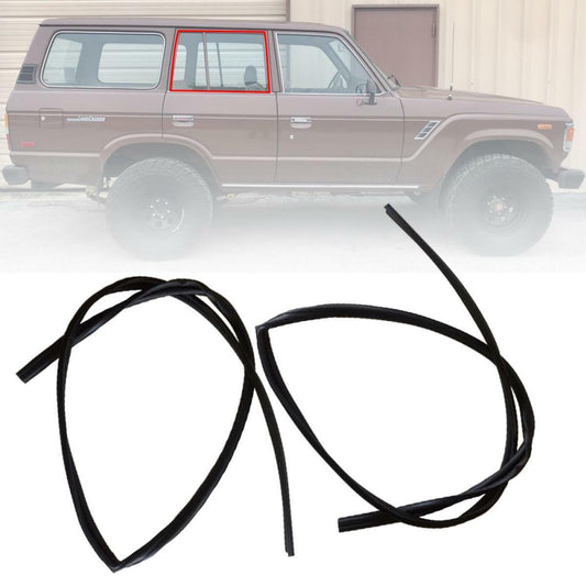 Rear Door Window Glass Run Channel Pair For Toyota Land Cruiser BJ60 HJ60 FJ62