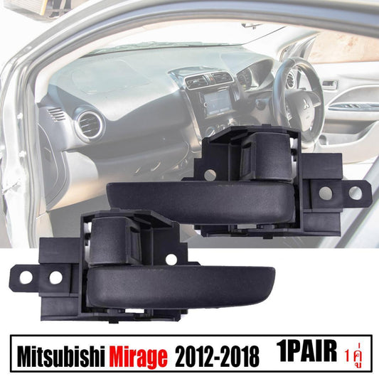 LH RH Interior Door Handle Inside Black For Mitsubishi Mirage Hatchback 2012-18