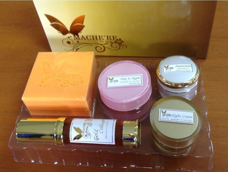 Mache're Gold Whitening Cream Perfect Set Bright Smooth Skin Face Care