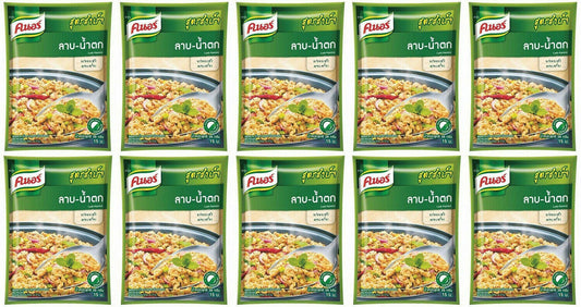 10 x Knorr LAAB NAMTOK Complete Recipe Mix Delicious Thai Food Side Dish 30g