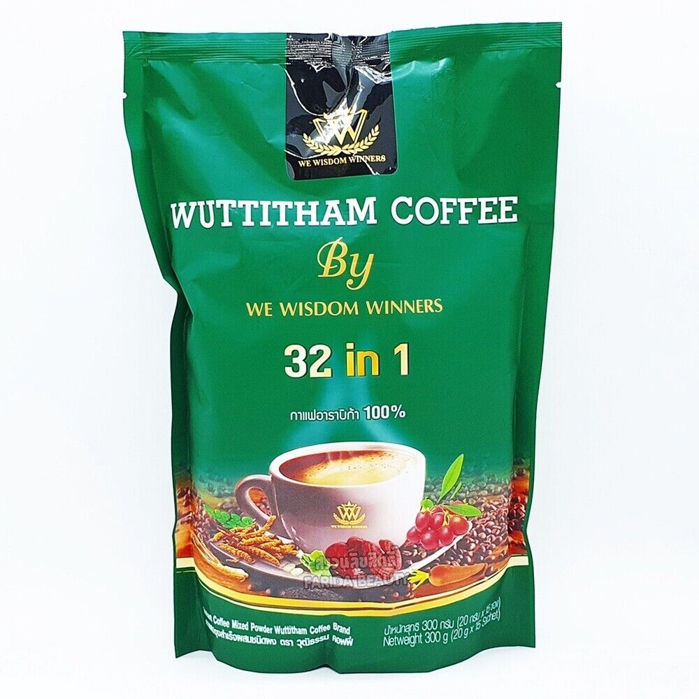 Coffee Healthy Wuttitham Instant Weight Control Herbs 32 Mixed Young Care X 24