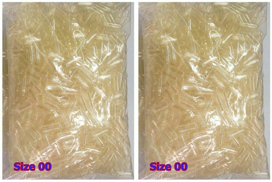2x1000 Size 00 Empty Vegetarian Clear Capsules Pills Filling Powder From Rice