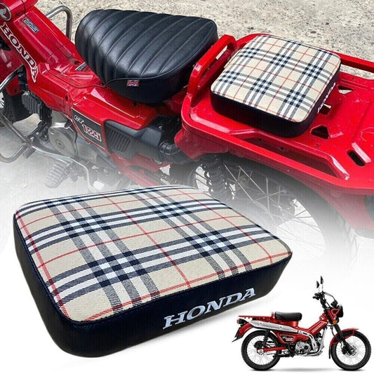 MEDIUM BEIGE SQAURE PLAID PASSENGER SEAT PAD FOR HONDA CT125 TRAIL 125 2020-23