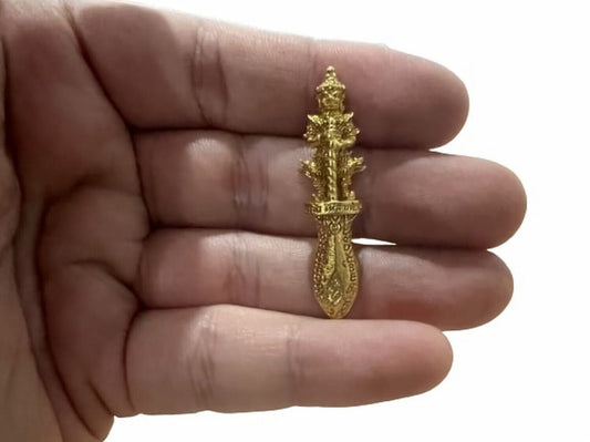 Sword Knife Statue Giant Thao Wet Suwan Thai Amulet Wealth Talisman Wessuwan