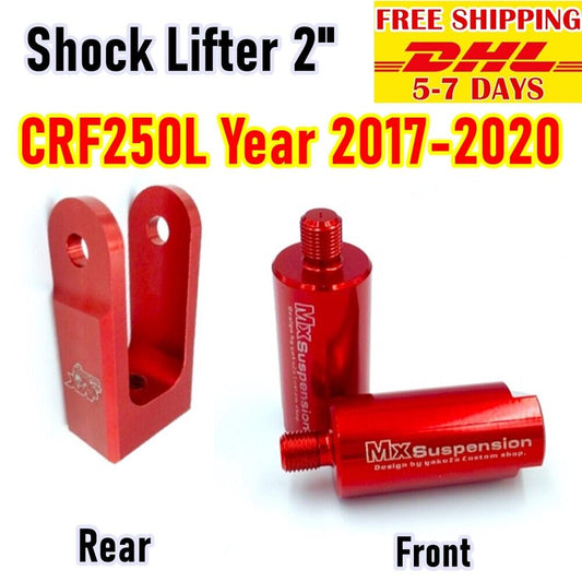 Shock Lifter 2" Front + Rear For HONDA CRF 250L RALLY RL Aluminum CNC Forming