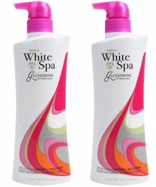 2x400ml Mistine White Spa Glutathione Uv Skin Whitening Moisturizing Body Lotion