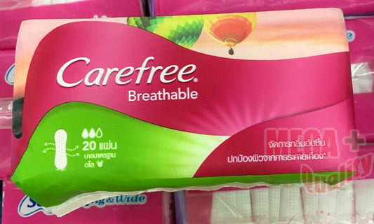 Sanitary Carefree Breathable Napkin Slim Thin Aloe Vera Sensitively 20 pads