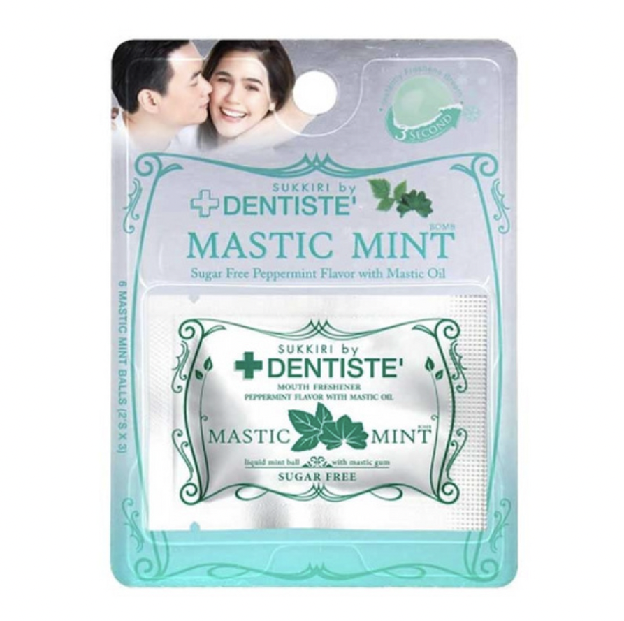 12x Sukkiri By Dentiste Mastic Mint Ball Mouth Breath Freshener Sugarfree 684 Mg