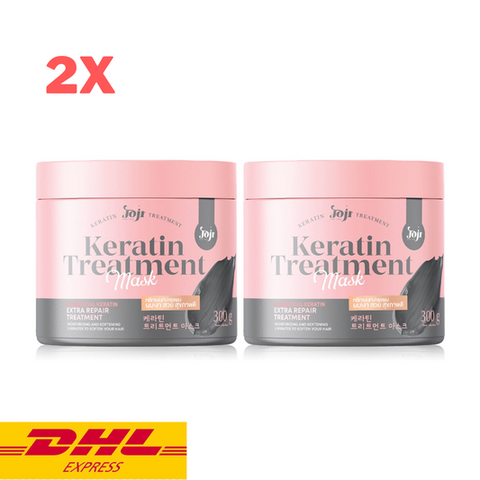 2x Joji Keratin Treatment Hair Mask Charcoal Secret Young Nourish Repair 300 g