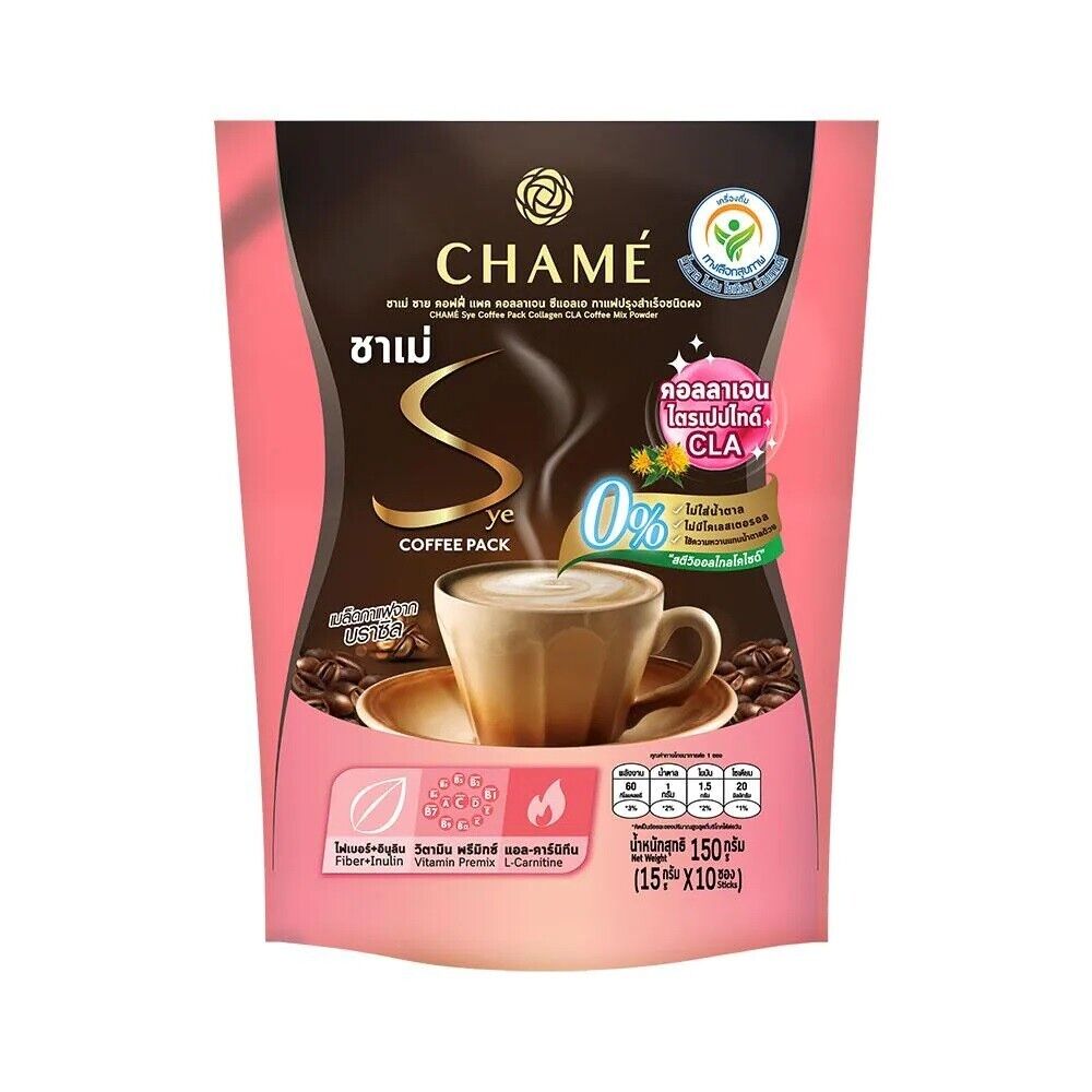 12xChame Sye Instant Coffee Tripeptide Collagen Weight Control Skin Aging Bright