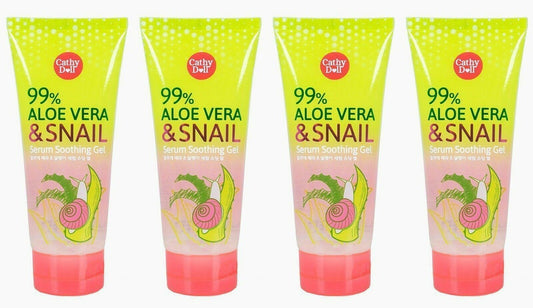 4x Cathy Doll KARMART 99% Aloe Vera Snail Serum Soothing Gel Reduce Wrinkles 60g