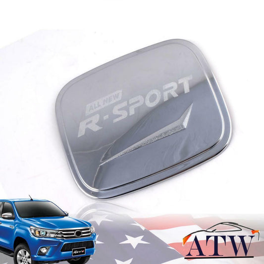 Cover Fuel Oil Cap Chrome Trim Fit Toyota Hilux M70 M80 SR5 2015-17