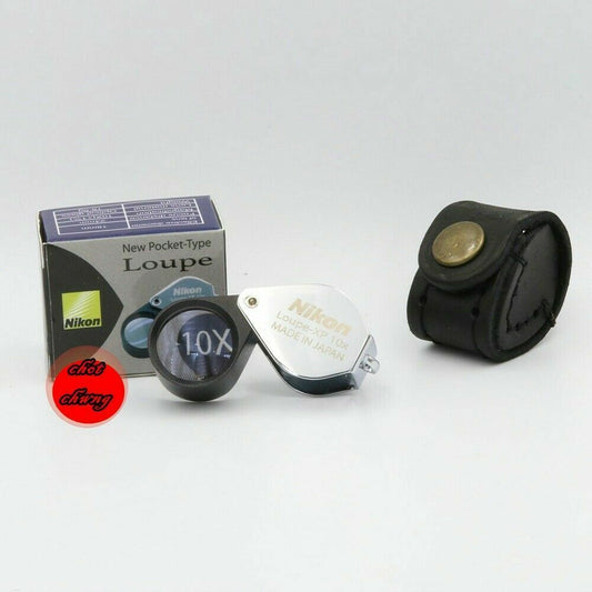 Nikon Loupe-XP 10X18 mm Eyeglass Lens Jewelry Gem Amulet Magnifying Glass Silver