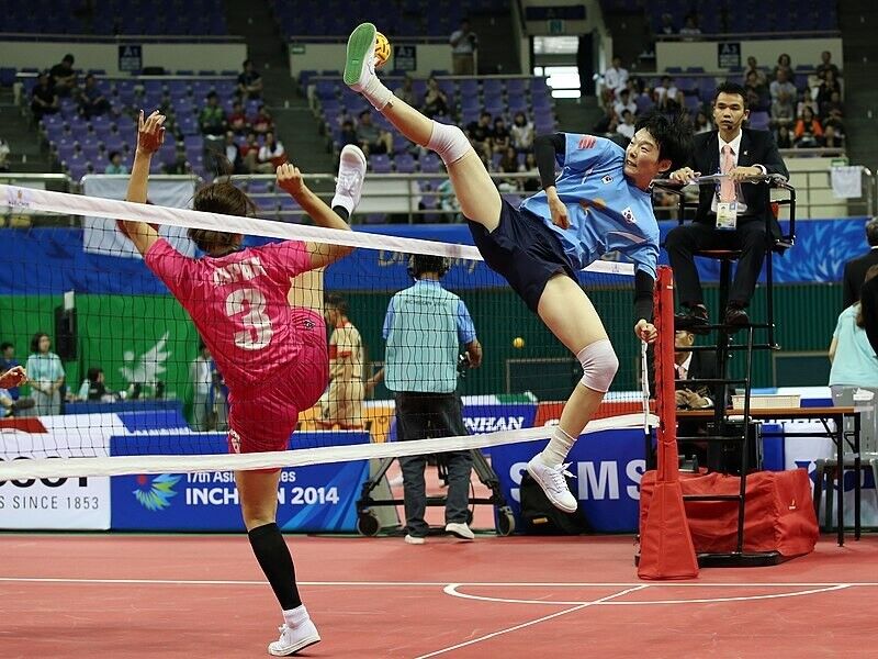 Sepaktakraw Sepak Takraw kick volleyball ball Sport Asian Games Outdoor Indoor