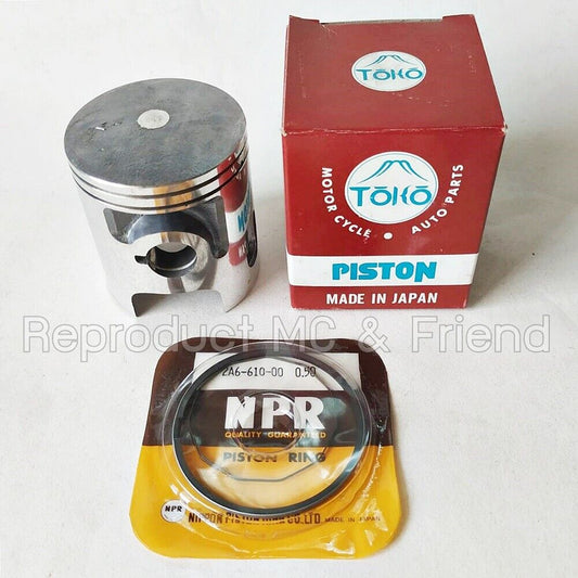 Piston & Ring Set OS 0.50 (Diameter=56.50mm.) JP For Yamaha DT125 (1978 - 1981)