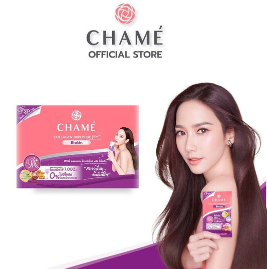 CHAME' Collagen Tripeptide Plus Biotin hair care formula stronger 30 sachets