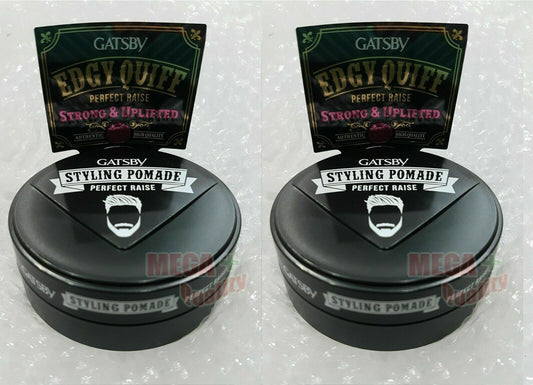 2x75g. GATSBY Styling Pomade PERFECT RAISE High Quality Perfect Hair Styling Gel