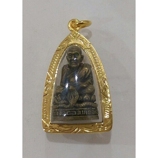 Buddha Talism LP Tuad Thai Monk Amulet Protection Accidents Pendant Necklace