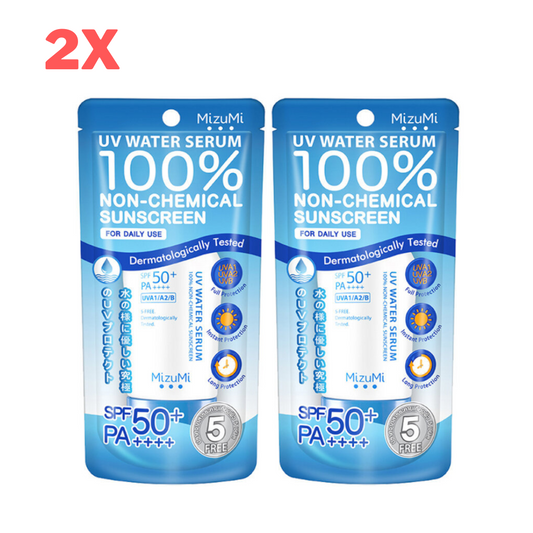 2x MizuMi UV Water Serum SPF50+ PA+++ Sunscreen 100% Non-chemical Skin Care 40 g