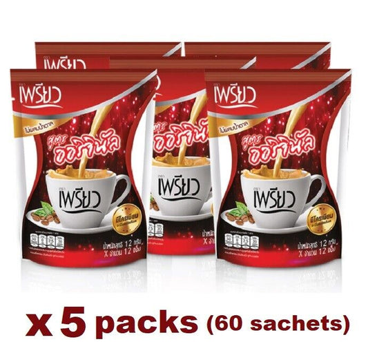 5X Preaw Coffee Original formula low calories, 0% sugar 50 kcal/sachet Slim Burn