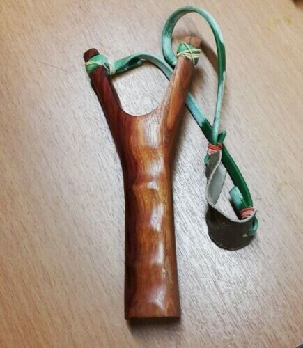 SKINNY WOODEN SLINGSHOT CATAPULT HUNTING STONE MARBLES OUTDOOR SPORT GAMES TOOLS