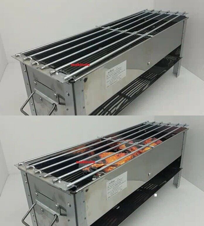 Thai Moo Satay Grill Stove BBQ Steak Traditional Style Charcoal Smoke Oven 24"