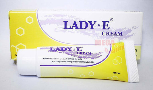 LADY E CREAM Advanced Vitamin E Cream Formula Facial + Body Moisturizing Skin 7g